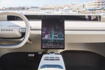 Interieur van de Skoda Vision O: de Skoda Octavia van de toekomst