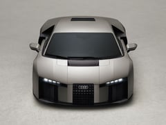 Titanium, static studio shot, exterior, frontal view top-down perspective ...