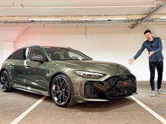 Bart Oostvogels met de nieuwe Audi RS5 Avant