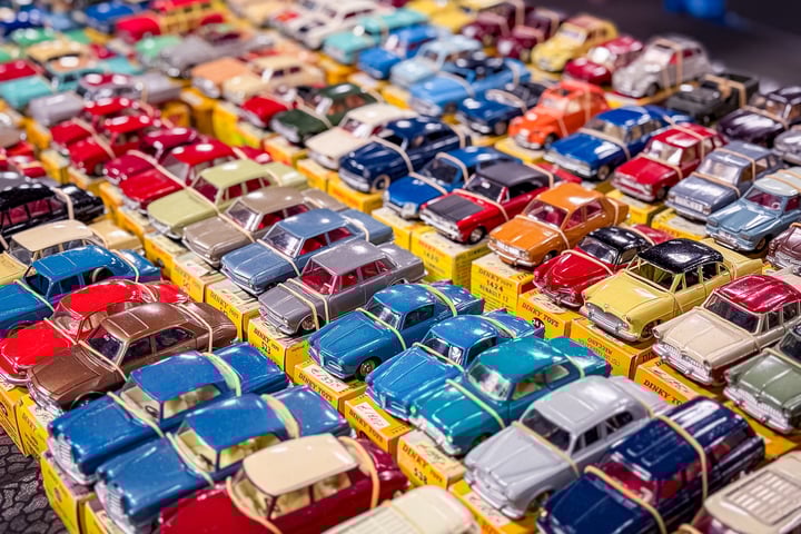 Dinky Toys tijdens de NAMAC decemberbeurs 2025 in EXPO Houten