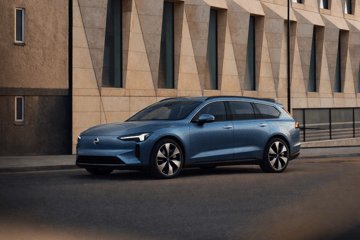 Een AI-render van de nieuwe Volvo stationcar, die zijn techniek waarschijnlijk deelt met de EX60